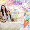 138pcs Easter Balloon Arch Kit Happy Easter Colorful Party Decoration Rainbow Balloon Garland Kit for Bunny Baby Shower Spring Birthday Party Decoration